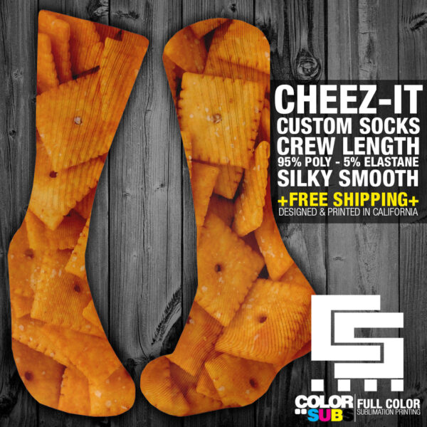 PRINTED SOCKS CHEEZ-IT CRACKERS
