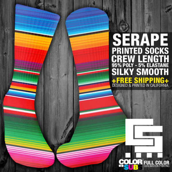 PRINTED SOCKS SERAPE PATTERN