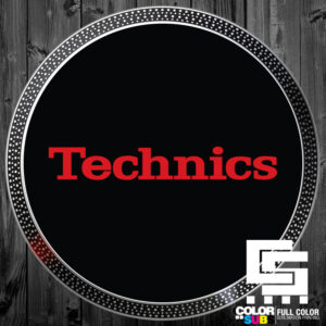 TECHNICS BLACK RED SLIPMATS - PAIR