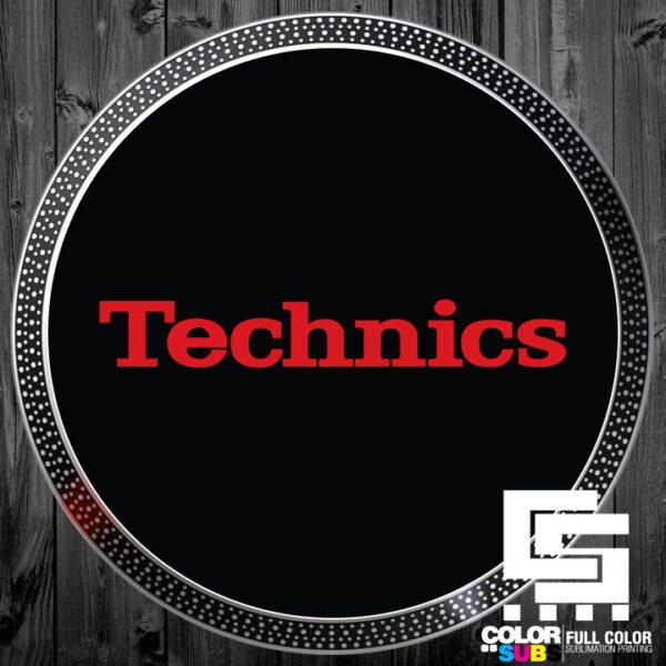 TECHNICS BLACK RED SLIPMATS - PAIR