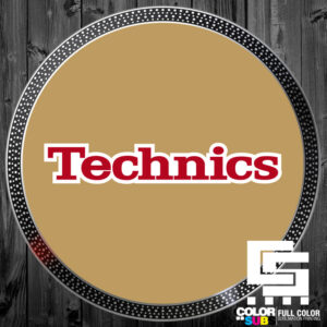 TECHNICS GOLD & RED SLIPMATS – PAIR