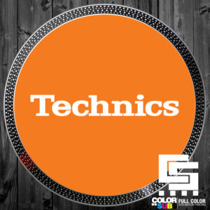 TECHNICS ORANGE WHITE SLIPMATS - PAIR